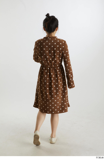 Aera  1 back view brown dots dress casual dressed…